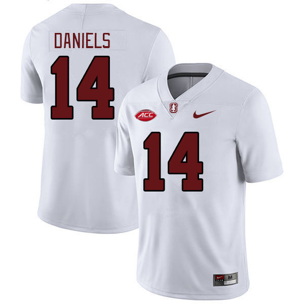 Men #14 Ashton Daniels Stanford Cardinal 2024 ACC Conference College Football Jerseys Stitched-White